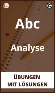 Abc Analyse übungen mit Lösungen PDF