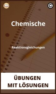Chemische Reaktionsgleichungen übungen mit Lösungen PDF
