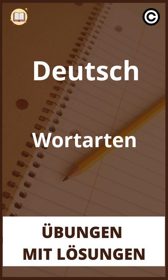 Deutsch Wortarten Übungen mit lösungen