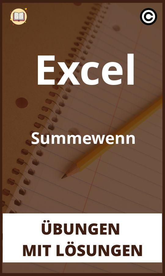 Excel Summewenn Übungen mit lösungen