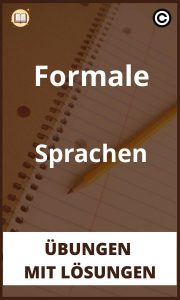 Formale Sprachen Übungen mit lösungen PDF