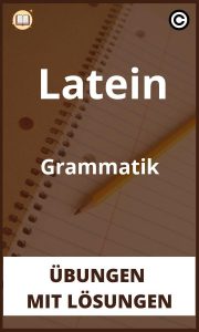 Latein Grammatik Übungen mit Lösungen PDF