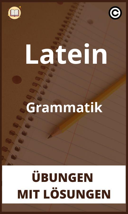 Latein Grammatik Übungen mit Lösungen