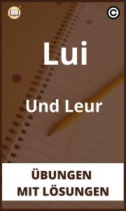 Lui Und Leur übungen mit Lösungen PDF
