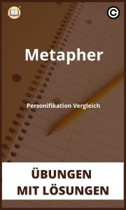 Metapher Personifikation Vergleich übungen mit Lösungen PDF