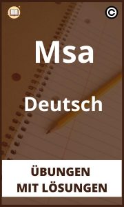 Msa Deutsch übungen mit Lösungen PDF