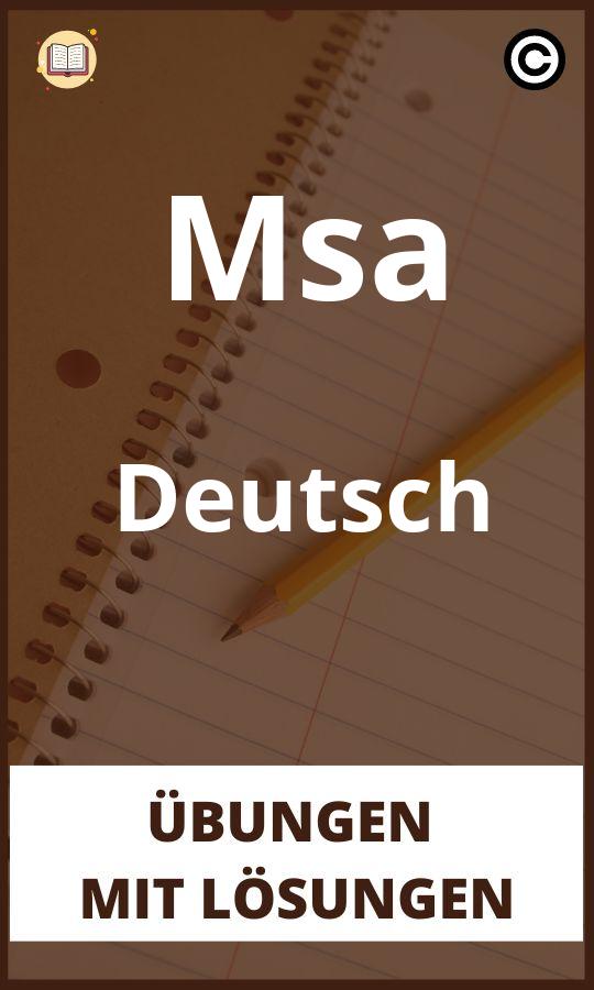 Msa Deutsch Übungen mit lösungen