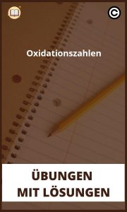 Oxidationszahlen übungen mit Lösungen PDF