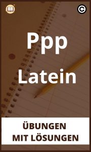 Ppp Latein Übungen mit lösungen PDF