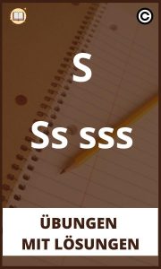 S Ss ß Übungen mit lösungen PDF