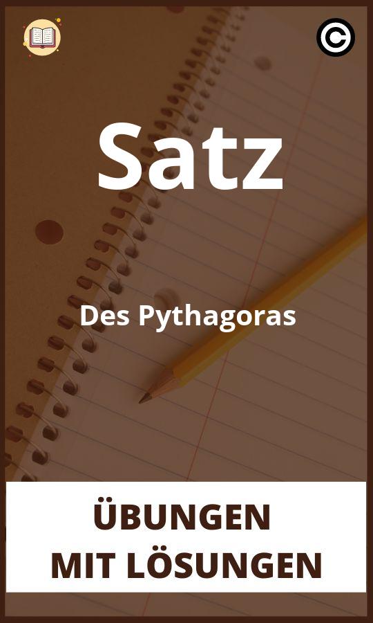 Satz Des Pythagoras übungen mit Lösungen
