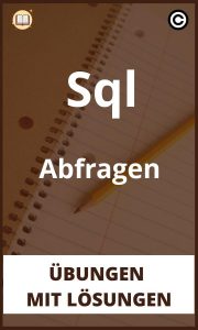 Sql Abfragen übungen mit Lösungen PDF