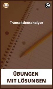 Transaktionsanalyse Übungen mit lösungen PDF