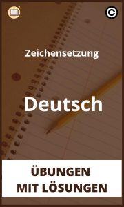 Zeichensetzung Deutsch Übungen mit Lösungen PDF